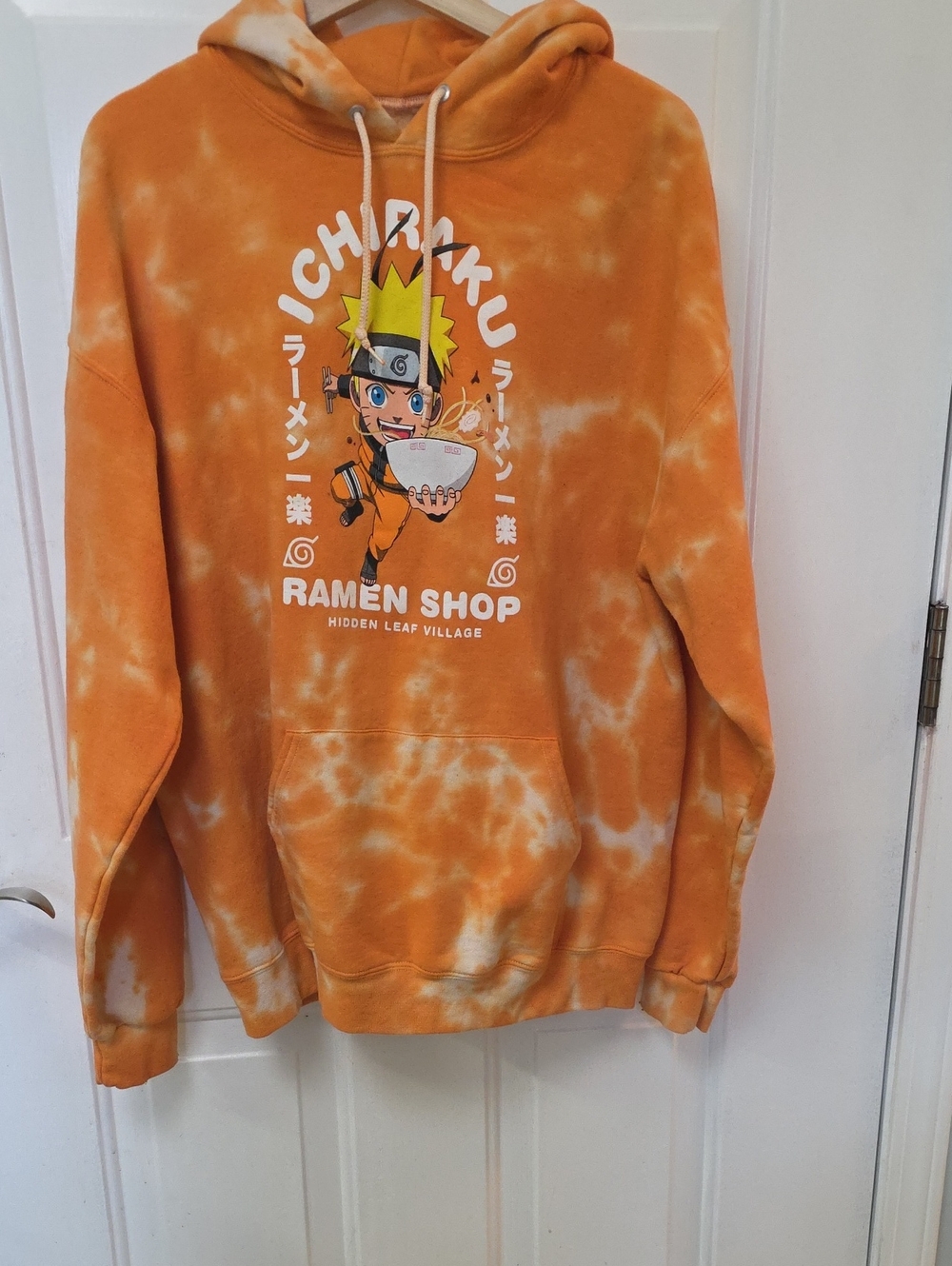 Naruto Ichiraku Ramen Tie-Dye Orange Pullover Hoodie